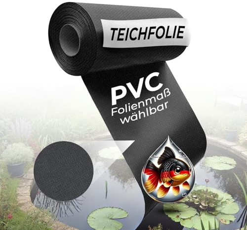 Black Forest Pond Shop Teichfolie 8 x 7 m, PVC 0,50 mm für DIY Teich, Schwimmteich, Gartenteich, Badeteich auch Ideal für Ihr Hochbeet im Garten - Teichfolie 7 x 8 m