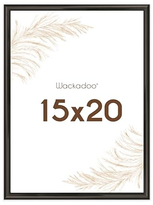 Wackadoo Bilderrahmen 15x20 Schwarz Fotowand Fotorahmen aus leichtem Kunststoff mit Glas Picture frame Poster