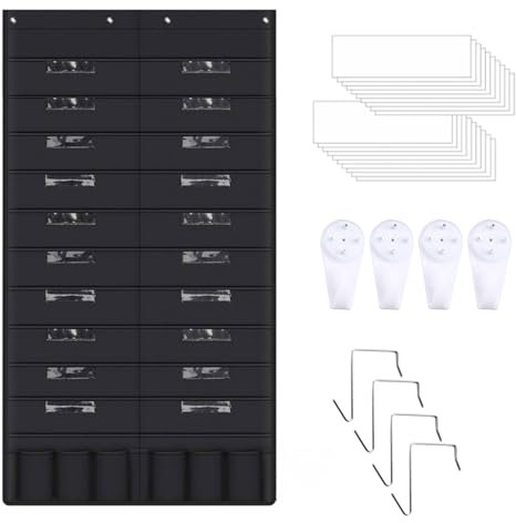 Aufbewahrungsfach Diagramm, Wandbehang Ordner Datei Organizer Wandorganizer Büro Hängend mit 20 Taschen Hängeorganizer Ordner, Organisation für Dateien Scrapbook Papiere Magazine Organisation