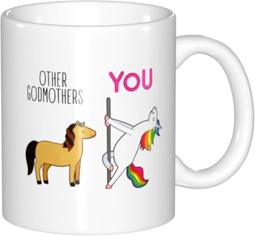 GAAGNMD Best Godmother Birthday Coffee Mug | Unicorn Design, Funny Gift
