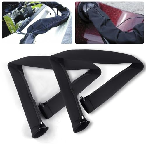 CNRAQR 2PCS 48-Inch Zippered Rigging Sleeve Trolling Motor Sleeve Management Sleeve for Cover Wire and Extension Cords, Organized Cable Management