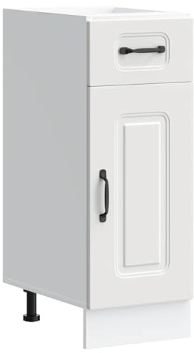 vidaXL Kitchen Base Cabinet Kalmar White Engineered Wood, sink base cabinet, base kitchen cabinet with drawer, sink base unit