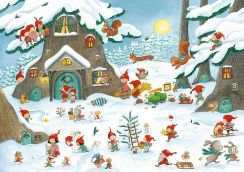 Sticker-Adventskalender – Im Wichtel-Wimmelwald