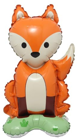Folienballon Tier Helium Ballons Luftballon, Animals für Kinder Geburtstag Party Deko Geschenk (Fuchs)