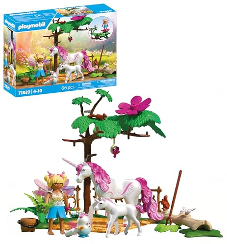 PLAYMOBIL | Magic Unicorns | Zauberhafter Einhorn-Stall für Mama und Fohlen | Fantasievolles Spielset für Einhornfans | Mit liebevollen Accessoires Kinder ab 4 Jahren | 71839