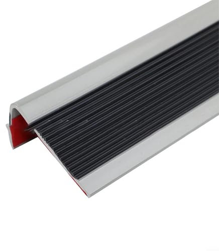 Rubber Stair Nosing Stair Edging Strip, Self Sticky Wall Corner Edging Strip, Anti-slip Stair Nosing(black)