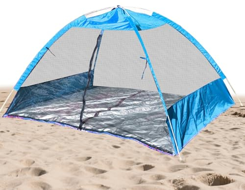 Shade Spiaggia, Rifugio Solare, Corpo di Sole Tenda Spiaggia, Topio di protezione UV Impermeabile, Sunshade Leggero 2 3 4 Persone per divertimento in famiglia, Viaggi, da Campeggio