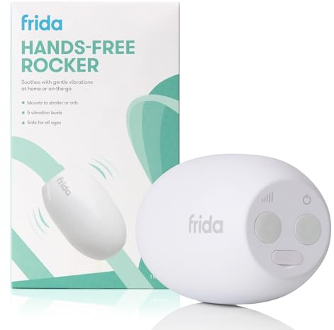 Frida Baby Hands-Free Stroller Device with 5 Vibration Levels, Universal Stroller Accessories, Rechargeable Portable Vibration for Cribs & Strollers, Water-Resistant Baby Soother