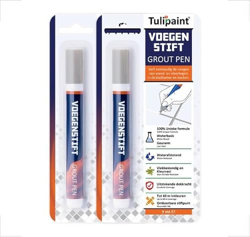 Tulipaint Fugenstift Hellgrau 5mm Duo