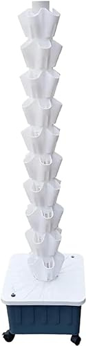 Sistema di Coltivazione idroponica, Torre idroponica, Coltura idroponica, Kit per Coltivazione in Appartamento, piantagione acquaponica, per Frutta e Verdura con Pompa idratante, Adattatore,
