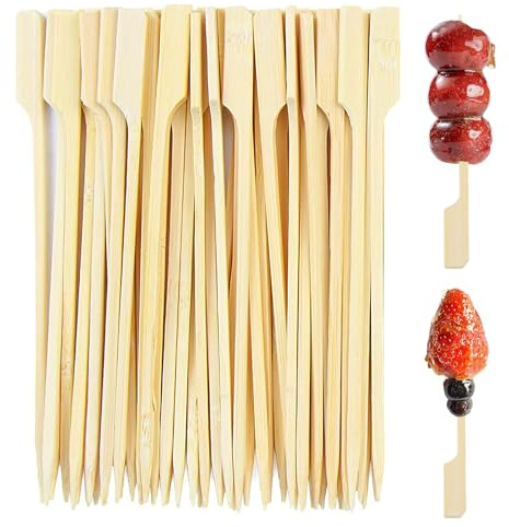 KOHAND 1000 Stück 12 cm Bambusspieße, Schaschlikspieße aus Holz, Obstspieße, für Cocktails, Obst, Grill-Snacks