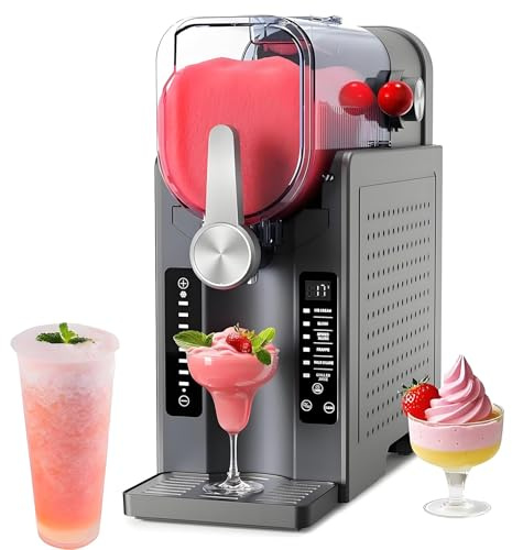 Macchina per Bevande Ghiacciate, per Granite, Cocktail, Frappé, Milkshake e Succhi, Senza Bisogno di Ghiaccio,Capacità 1,6 L,autopulente,6 programmi preimpostati