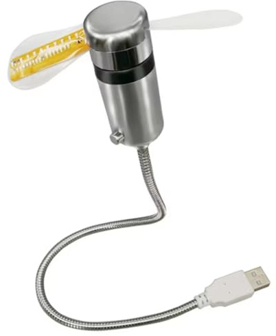 Fegtrtyoa Visualizzazione della Temperatura Temporale dei Ventilatori 'Orologio Ventola di Orologio A LED Alimentato USB per PC per Laptop