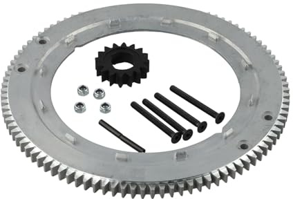 Vilgftyiet 696537 - Kit de rueda de inercia para tractores de césped Toro 71300, 30103, 399676, 392134 y más modelos, metal, plateado