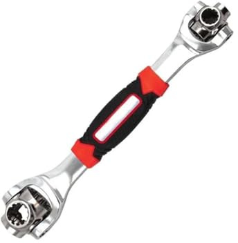 GINGER TECH 52 in 1 Universal Socket Wrench, Adjustable Multi Spanners & Wrenches with 360º Rotating Heads, Ratchet Spanner for Metric and Imperial Nuts and Bolts, All in One Repair Tool for DIY Home