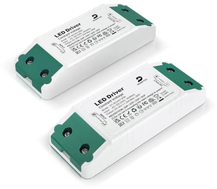 Transformador 220V a 24V Fuente Alimentacion 24v 30W 1.25A, Pack de 2 | Controlador LED de Voltaje Constante de CA a CC, Adaptador para Luces MR11 Luz G4 MR16 y Tiras