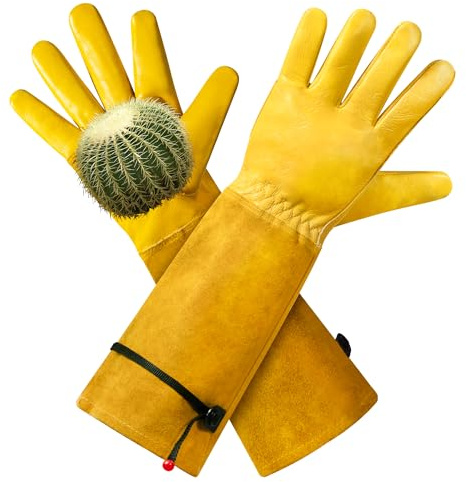 Leseed Gants de Jardinage femme et homme Cuir Véritable