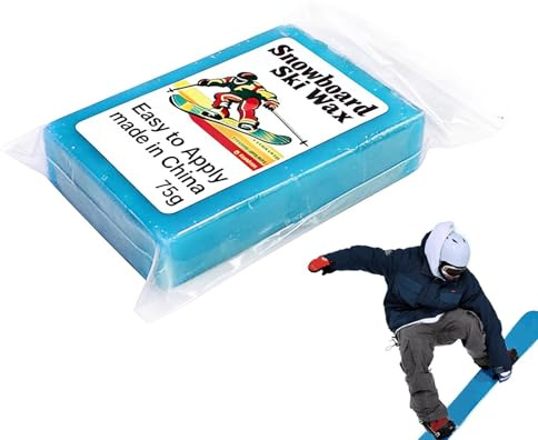 All-Temperature Ski Wax Block, 7.8x5.2x2.2cm Super HotSauce Glide Formula, Professional Grade Snowboard Speed Wax for Competition and Recreation, Versatile Hot or Cold Application