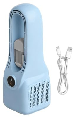 Genérico Ventilador Humidificador,Soplador sin aspas de 6 velocidades - Ventilador Sobremesa Carga Tipo-C 1500 mAh Silencioso,para Dormitorio, Hogar, Habitación, Mesita de noche