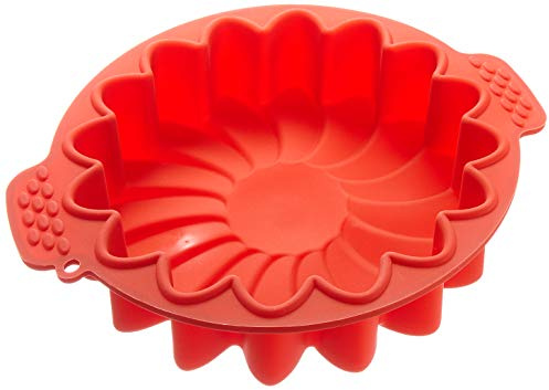 silikomart | SFT220 Silikonform MARGHERITA, antihaftbeschichtet, 1er Pack Kuchenform mit Safe Ring, Ø 220 h 45 mm, Volumen 1,3 l, Made in Italy
