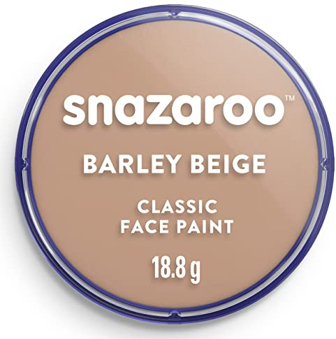 Snazaroo 1118909 Schminkfarbe - Gerstenbeige, 18ml Topf - hautfreundliche Gesichtschminke auf Wasserbasis, wasservermalbar, parabenfrei, Face & Bodypaint Farbe für Kinder & Erwachsene