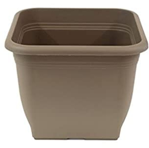 greemotion Pflanzkübel Pia Taupe - Blumentopf 40x40cm - 25L Blumenkübel eckig - Übertopf UV-beständiger Kunststoff - Pflanztopf frostsicher - Pflanzgefäß mit Bodenlöchern - Pflanzen-Zubehör