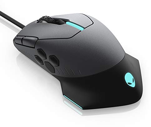 Alienware Gaming Mouse 510M RGB Gaming Mouse AW510M: 16, 000 DPI Optical Sensor - Alienfx RGB - 10 Buttons - Adjustable Scroll Wheel - Large Click Anywhere L/R Buttons