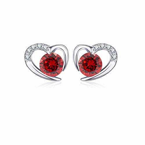 LYL.Adorer Silber Ohrringe Damen,Liebendes Herz Ohrringe Silber 925,5A Zirkonia,Geschenke für Frauen