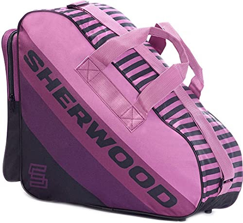 Sherwood Schlittschuhtasche, Inliner-Tasche für Erwachsene und Kinder, Eishockey-Bag, ideal für Rollschuhe und Eislaufschuhe (Pink/Berry)