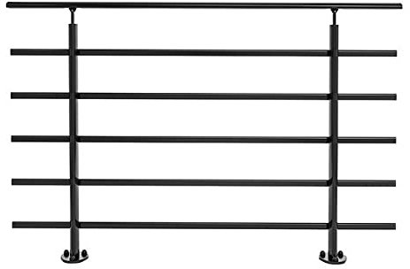 Black HANDRAIL DOLLE Pure 1.5M Floor Mounted (Black 90 Degree Corner KIT)