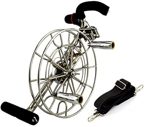 PetterShop Kite Reel, Outdoor Kite Winder, Edelstahlriemenrad, Silent Brake Anti-Reverse Wheel (Color : SilverA, Size : 28cm)