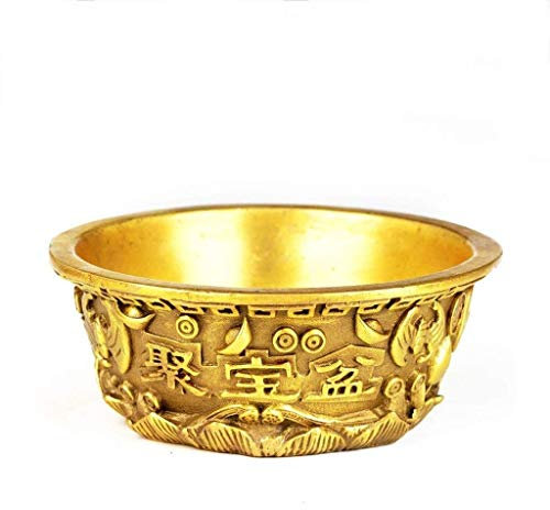 YTOOZ Skulptur Reines Kupfer Füllhorn Ornamente Solide Feng Shui Kupfertöpfe Glücksreichtum Heimtextilien Handwerk Dekoration Statuen (Größe: 11,3 x 4 cm) Neuartiges Geschenk