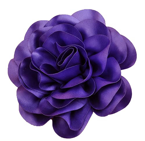 20,3 cm große übergroße Blumenbrosche aus Stoff mit Rosen-Blumen-Anstecknadel für Damen und Herren, übergroße Blumen-Ansteckblume für Hochzeit, Party, Kleid und Schal