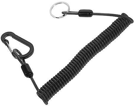 INOOMP Sicherheitsleine Für Angler Automatische Einziehbare Spiralschnur Aus Edelstahl Mit Anti-Verlust-Funktion Für Outdoor-aktivitäten Schutz Von Angelausrüstung