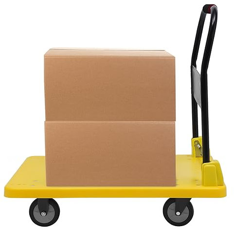 Plattformwagen, Faltbare Sackkarre Transportwagen, Gepäckwagen Klappwagen mit Räder & 400 kg Tragkraft, Schiebe-Handwagen für Lagerhaltung, Umschlag, Eilzustellung, Umzugsort