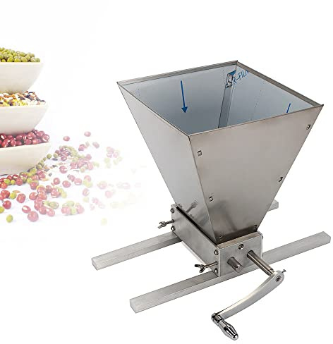 Moulin à Céréales électrique manuel Broyeur à céréales réglable Grain Moulin acier inoxydable Machine Céréales Café L'avoine Farine Soja Blé 2 rouleaux