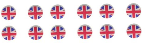 Sosoport 12 STK Tennis-Absorber mit Flaggenmuster Cool Tennisdämpfer für wachswärmer Dämpfer für Tennisschläger Absorber für Tennisschläger Stoßdämpfer Banner Union-Jack Griffigkeit Kind