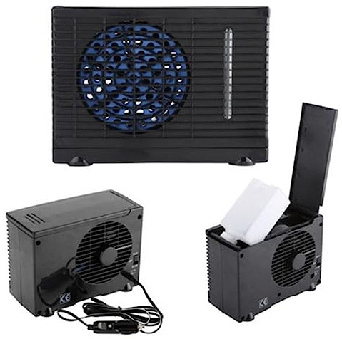 Cooling Fan, Portable Car Air Conditioner 12V Homes and Cars Cooler Cooling Fans Water Ice Air Conditions Circulates and Humidifies Air with a Cold Water Tank for Car Trucks Camping