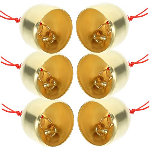 Anneome 6sätze Metallische Glöckchen Sets Mit Rotem Band Zum Basteln Von Windspielen Und Dekorationen Langlebige Und Kreative Für Hochzeiten Und Feste