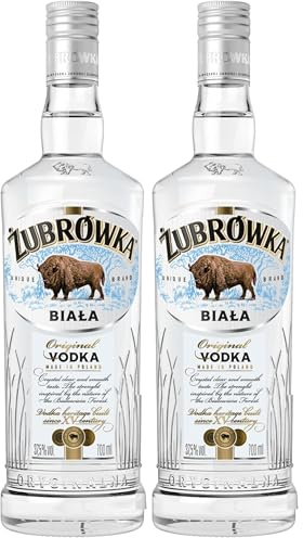Zubrowka Biala Premium Vodka 70 cl, 37.5 Percent (Pack of 2)