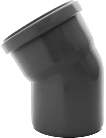 HT arco DN 110/30° grigio PP plastica | con guarnizione | guarnizione in gomma | installazione acque reflue | sistema di tubi di fognatura | completo sistema HT