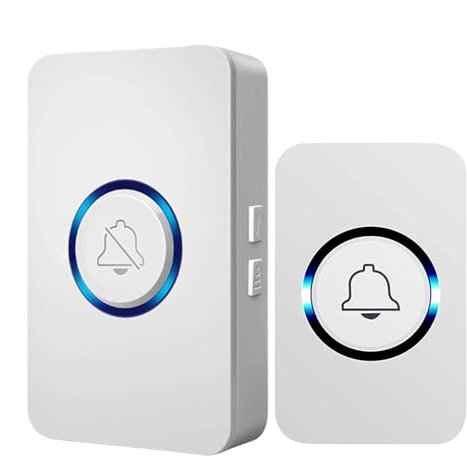 Wireless Door Chime – Long-Range Cordless Doorbell, Adjustable Volume Alert | Battery-Powered Doorbell for Home, Smart Entry Chime, Portable Ringtone Bell, Easy Install Chime for Indoor & Outdoor Use