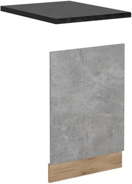 Vicco Frontal para lavavajillas R-Line, Hormigón, 45 cm, ET Antracita