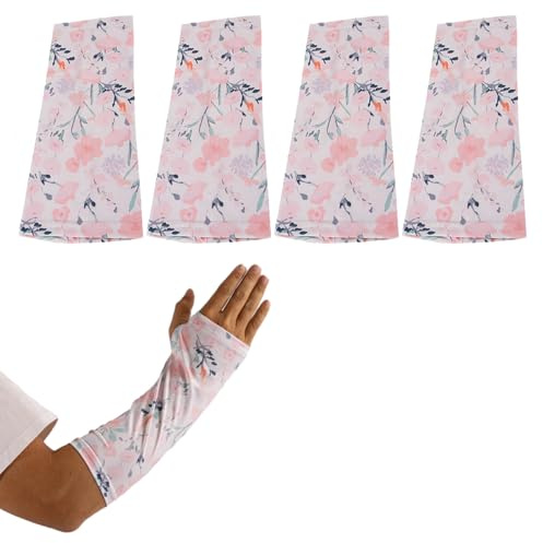 Gipsabdeckungen, elastisch, kurze Gipsabdeckungen, Armschlinge, Gipsdekorationen für Arm, Bad, Dusche, Gipswunden, waschbar, 27,9 cm Länge x 22,9 - 27,9 cm Umfang (Floret), 4 Stück