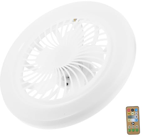 Artibetter 30w Ceiling Fan Light Remote Control Led Mini Fan Bedroom Lamp for Hall