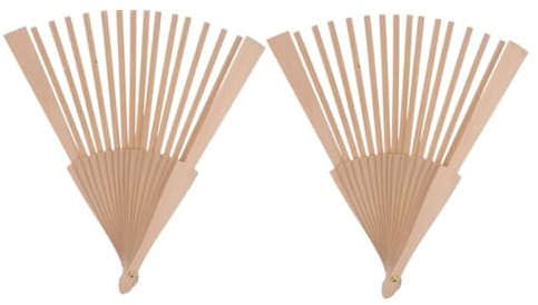 Housoutil 2 pezzi Struttura Ventaglio Legno per Fai da Te Telaio Ventaglio da Mano Vuoto per Creazioni Artigianali Accessorio Versatile Progetti Creativi e Hobby