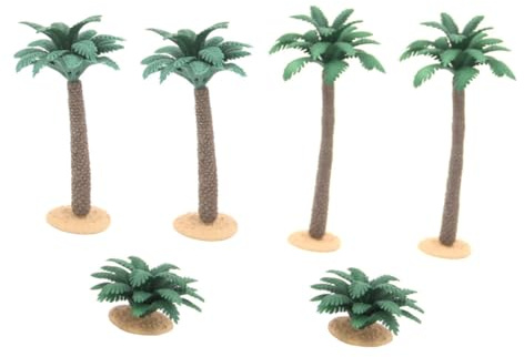 SOIMISS 6 pièces Miniatures Arbres et Buissons Artificiels pour Maquettes Décoration Micro Paysage et DIY Plantes Simulées pour Maison de Poupée et Bureau