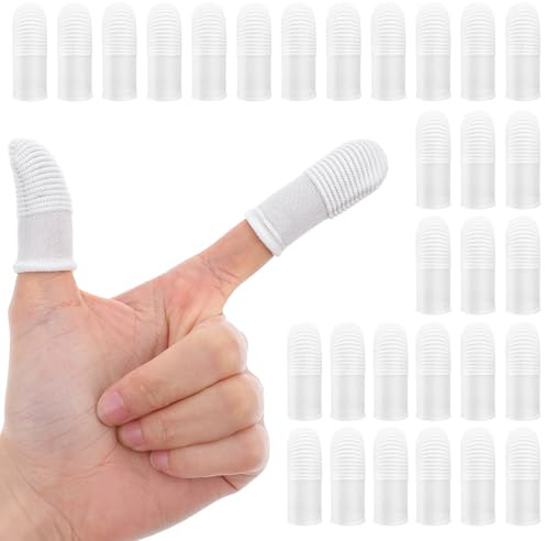 Sibba Hundezahnbürste Fingerzahnbürste 30 Stück Zahnpflegeset für Haustiere weiche Nylon-Fingerbürste 360° Zahnputzset für Hunde Zahnreinigung weiß waschbar bequeme Zahnpflege Haustierzahnbürsten