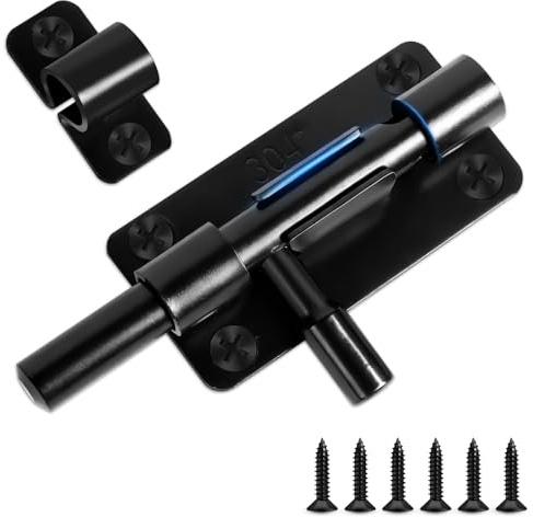 MOXYOY Door Lock Bolts 4(100mm), 304 Stainless Steel Door Latch Slide Bolts Lock for Securing Internal Doors, Bedrooms, Bathrooms, Toilet, Shed, Cupboards and Storage Units