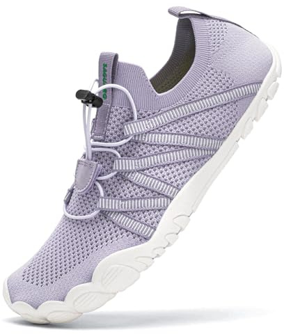 SAGUARO Unisex Zapatos de Agua Antideslizante Secado Rápido Natación Playa Surf Escarpines para Hombre Mujer Lila Claro,Gr.37